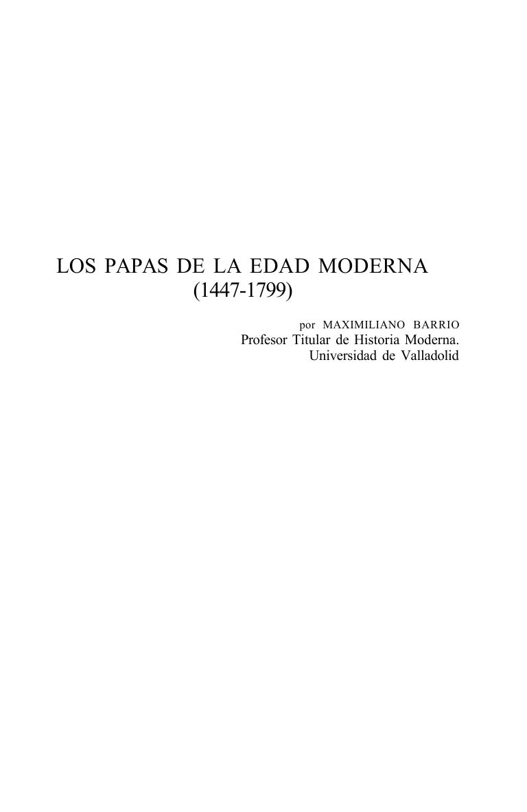 Diccionario de los Papas y Concilios. Tomo II. Edad moderna